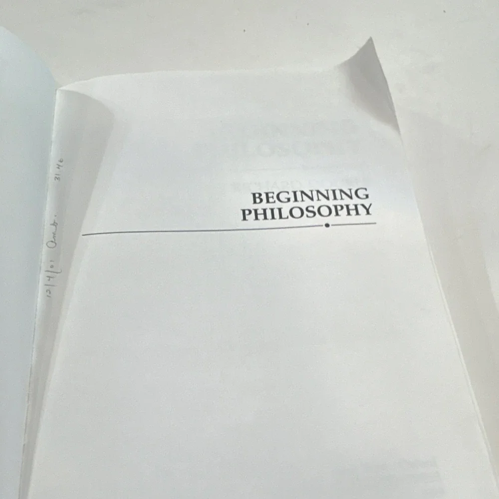 Oxford University Press BeginningPhilosophy Richard Double Paperback BeginnerEX